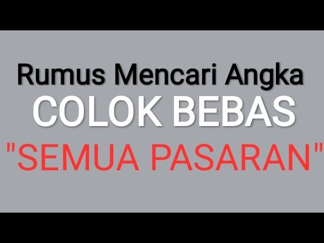 Cara Main Togel Colok Bebas