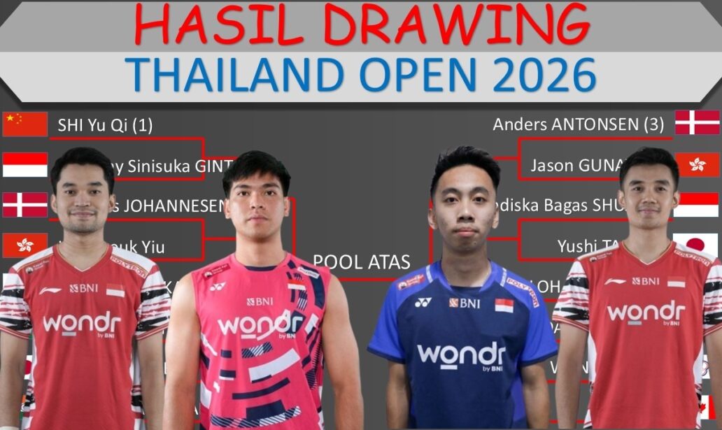 hasil live draw badminton thailand open